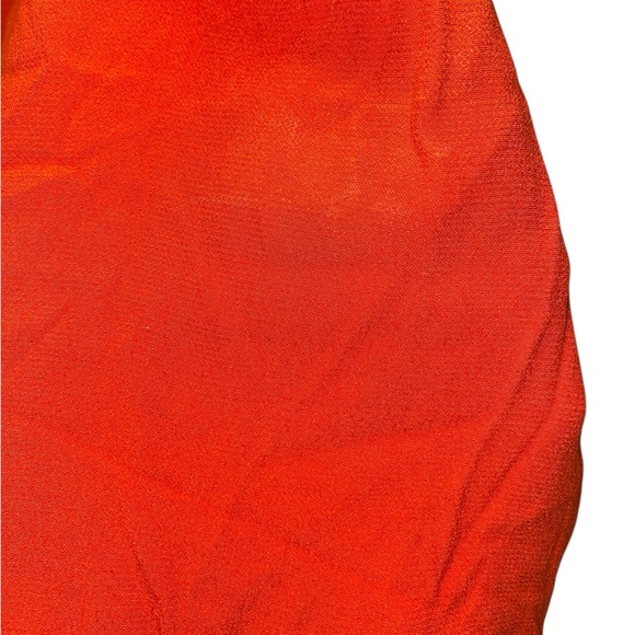 Maje Roan Coral Orange Crepe Shift Dress - Picture 12 of 12